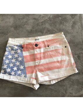 BDG Urban Outfitters Shorts 27 Alexa Micro USA Flag Patriotic Cowgirl Festival